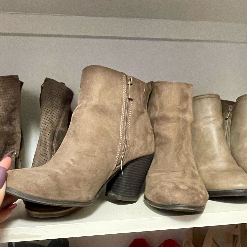 Tan torrid booties